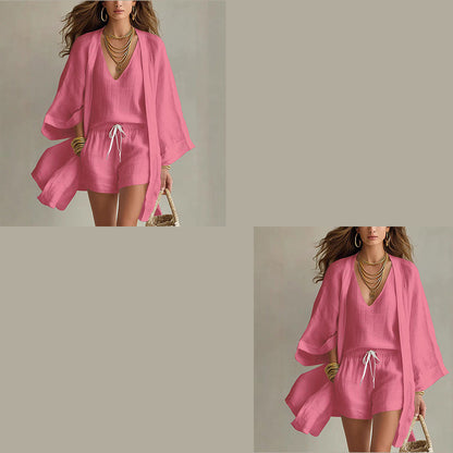 Ensemble Femme Polyester Kimono et Short