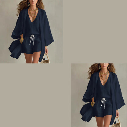 Ensemble Femme Polyester Kimono et Short