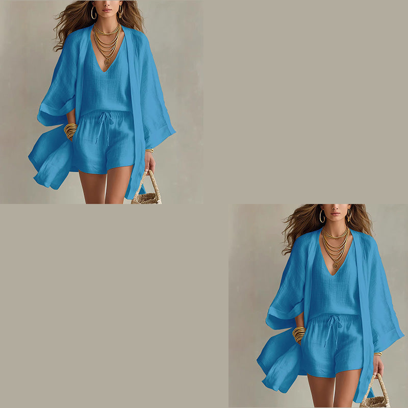 Ensemble Femme Polyester Kimono et Short