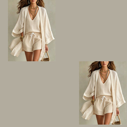 Ensemble Femme Polyester Kimono et Short