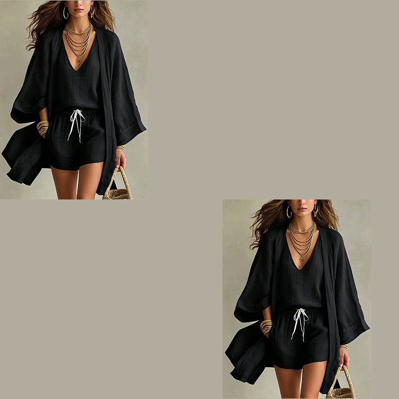 Ensemble Femme Polyester Kimono et Short