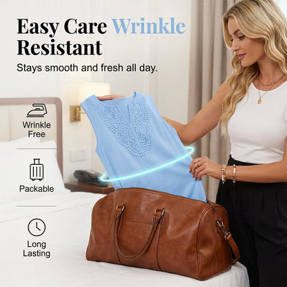 Robe dété Femme Coton Lin Col V Brodé