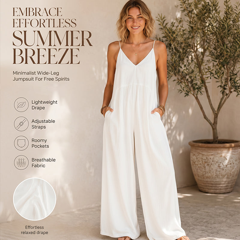 Combinaison Femme Bretelles Fines Coupe Large Jambes