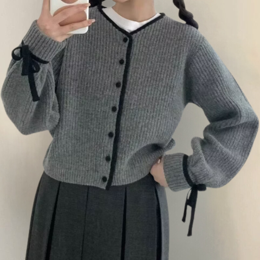 LAVANDA - Gilet Tricoté Classique pour Femmes