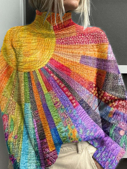 Pull Femme Col Roulé Tricot Épais Coupe Confortable - PanierRoyale