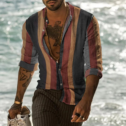 Chemise Homme Rayée Colorée et Élégante