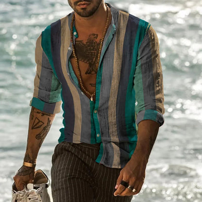 Chemise Homme Rayée Colorée et Élégante