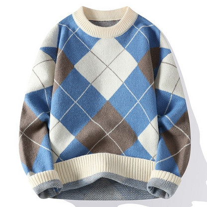 Pull Homme Hiver Élégant - Tricot Chic avec Motif Câblé