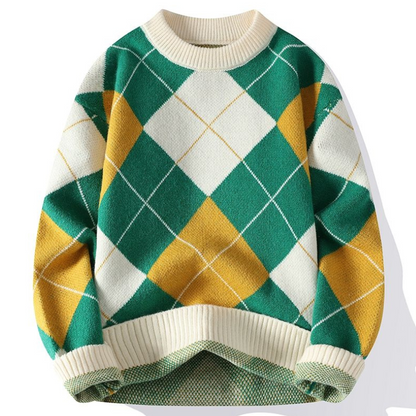 Pull Homme Hiver Élégant - Tricot Chic avec Motif Câblé