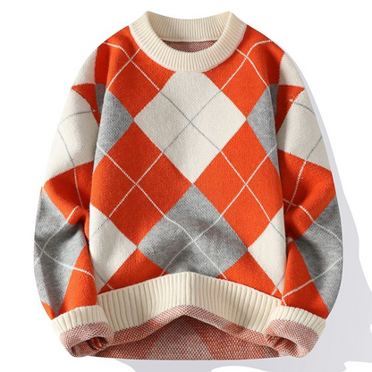 Pull Homme Hiver Élégant - Tricot Chic avec Motif Câblé