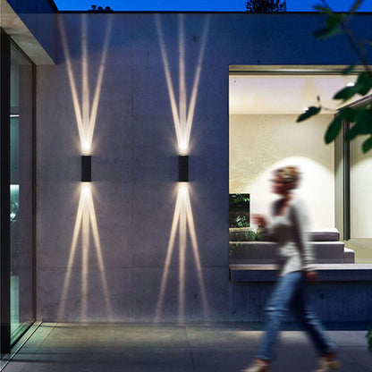 Lampe Murale Extérieure LED Noir Moderne