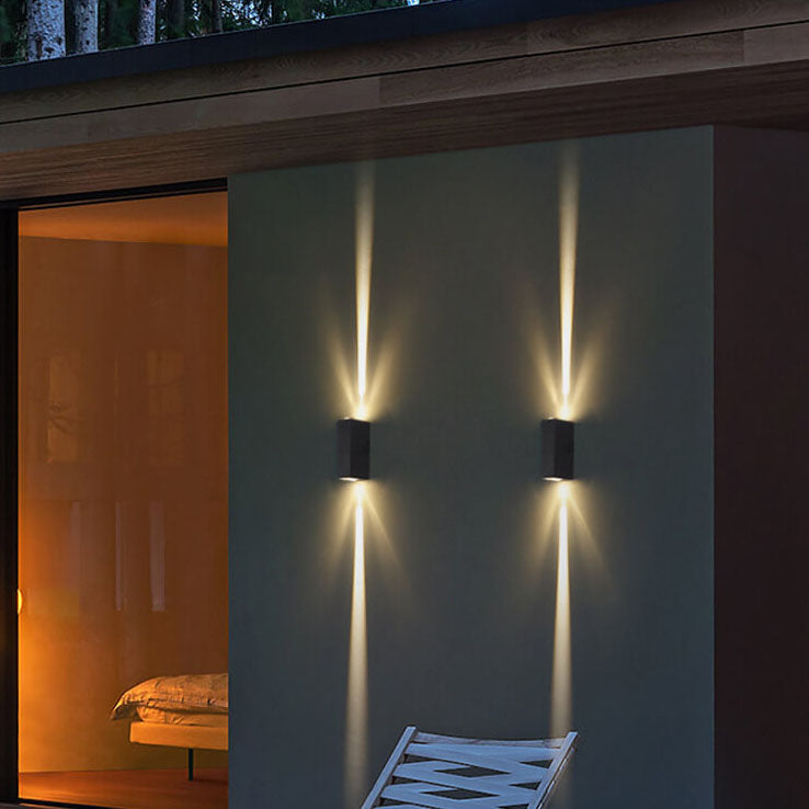 Lampe Murale Extérieure LED Noir Moderne