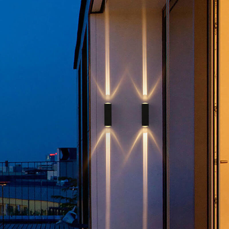 Lampe Murale Extérieure LED Noir Moderne
