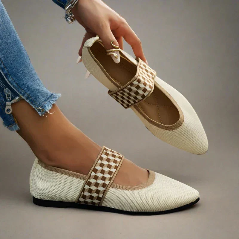 Ballerines Femmes Printemps à Lacets Décontractées