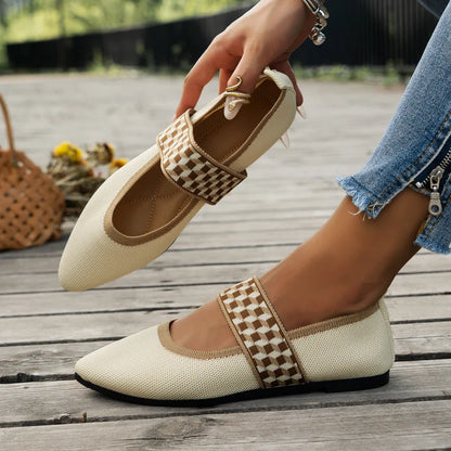 Ballerines Femmes Printemps à Lacets Décontractées
