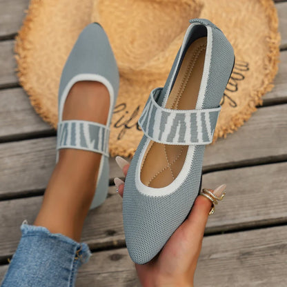 Ballerines Femmes Printemps à Lacets Décontractées