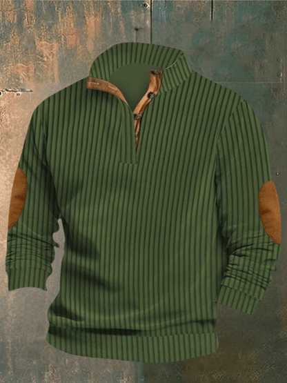 Pull Homme Col Rond Noir et Marron Chaud et Élégant