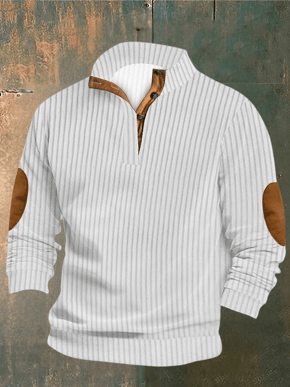 Pull Homme Col Rond Noir et Marron Chaud et Élégant