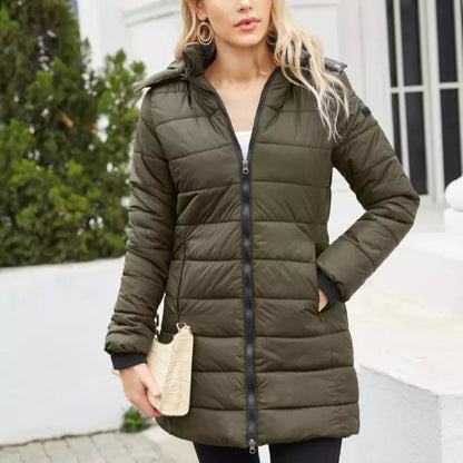 Doudoune Femme Hiver Chaude avec Capuche Détachable - PanierRoyale