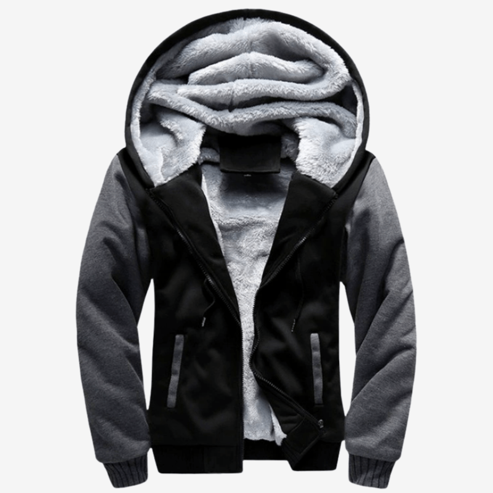 Sweat à capuche chaud et doux pour homme hiver