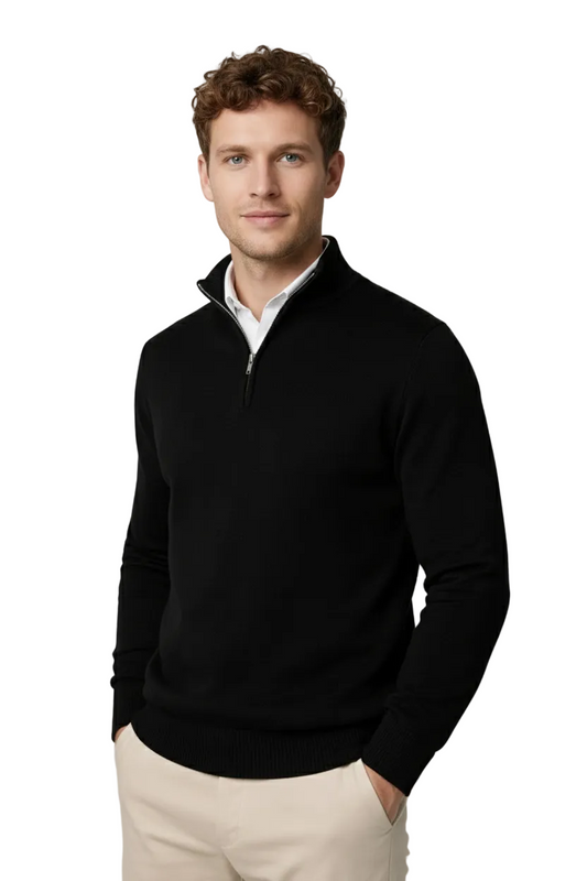 Pull homme col montant fermeture zip - BerlinGlamour