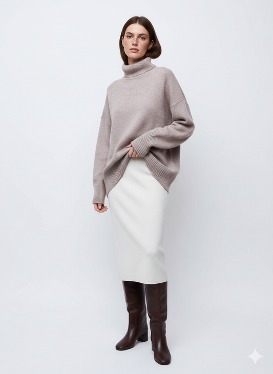 Pull Femme Grande Taille - Mélange Laine Doux et Chaud Hiver - PanierRoyale