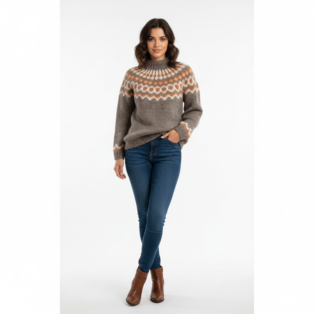 Pull Femme Hiver Douillette - Tricot Mohair Chaud et Confortable - PanierRoyale