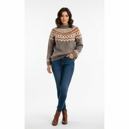 Pull Femme Hiver Douillette - Tricot Mohair Chaud et Confortable - PanierRoyale