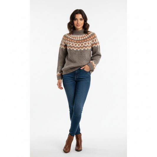 Pull Femme Hiver Douillette - Tricot Mohair Chaud et Confortable - PanierRoyale