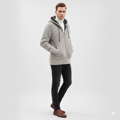Sweat à Capuche Homme Zippé Chauffant pour Hiver - PanierRoyale