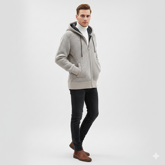 Sweat à Capuche Homme Zippé Chauffant pour Hiver - PanierRoyale