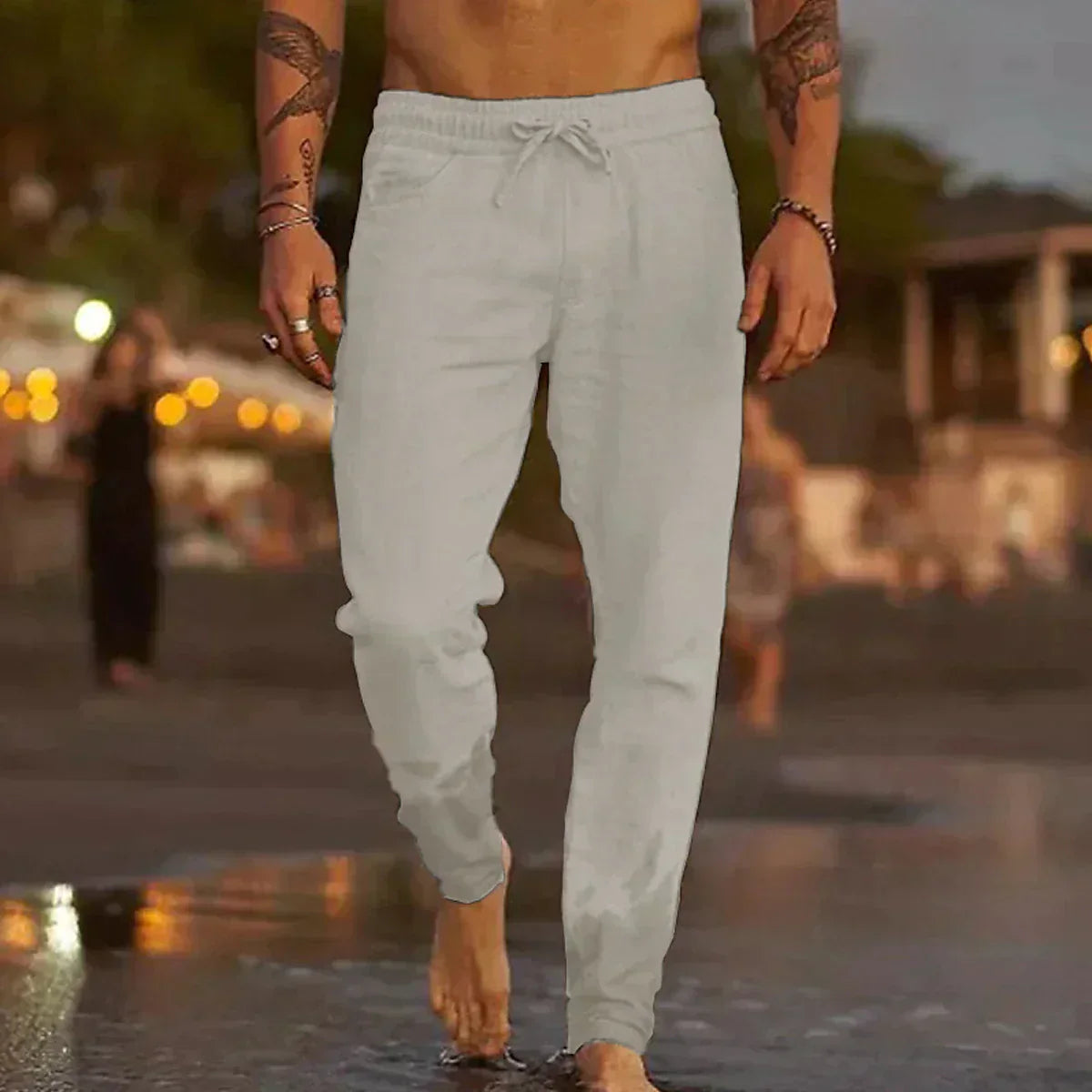 Pantalon Lin Homme Slim Chic