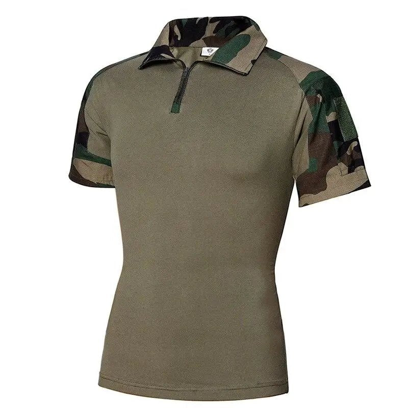 T-shirt Sport Décontracté Col Montant Zippé