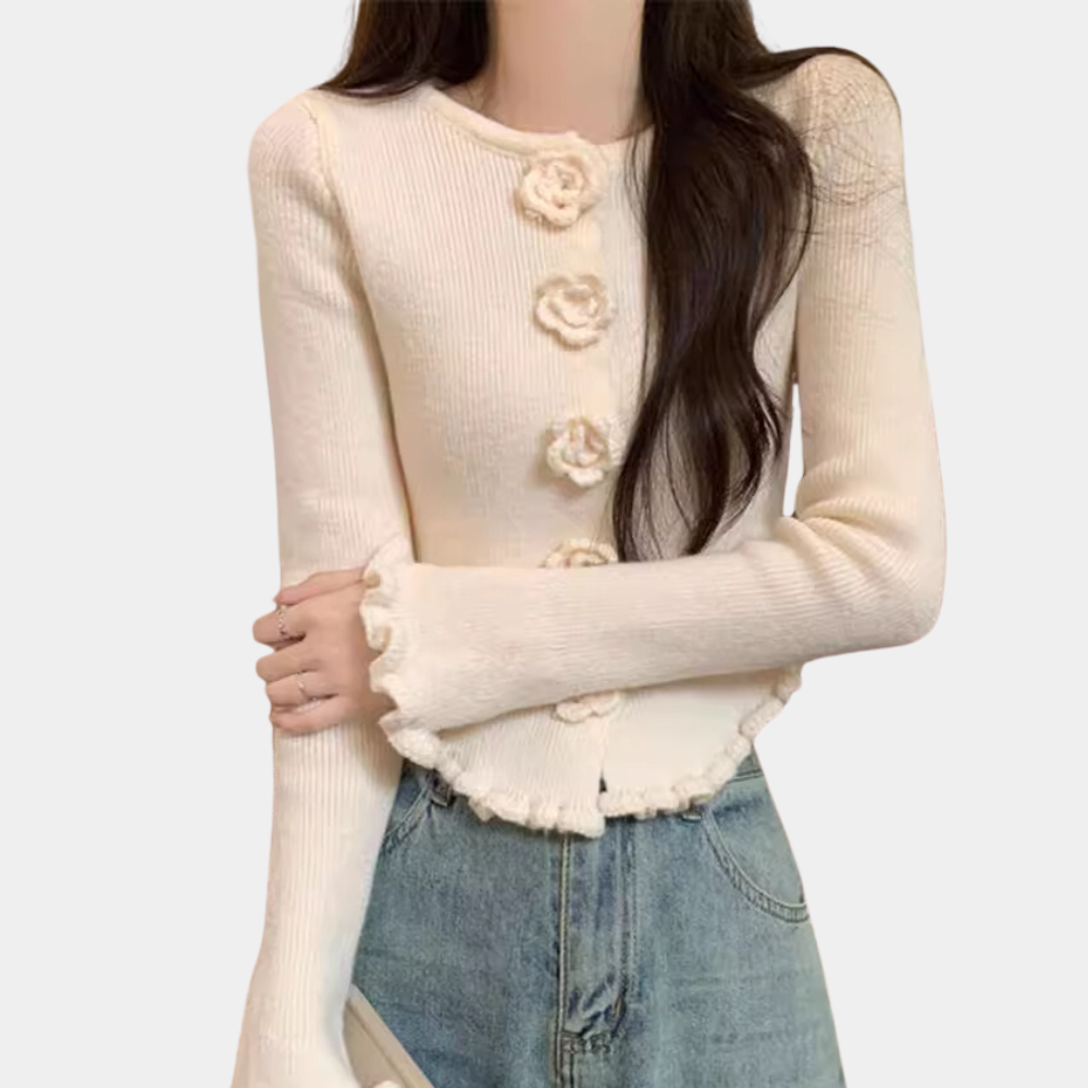 MARY - Cardigan Floral Moderne pour Femmes