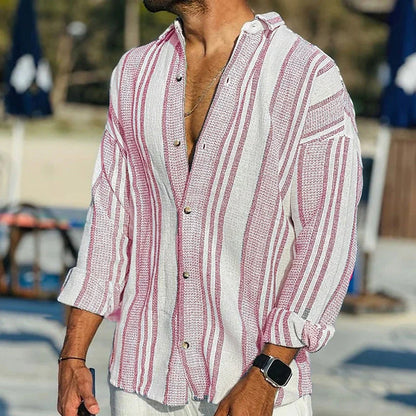 Chemise Homme Rayée Décontractée et Élégante
