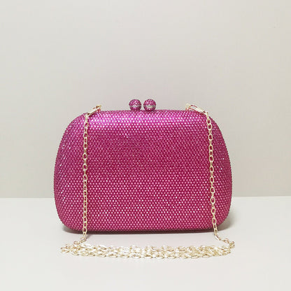 Sac Soirée Paillettes Rose avec Fermeture Clasp