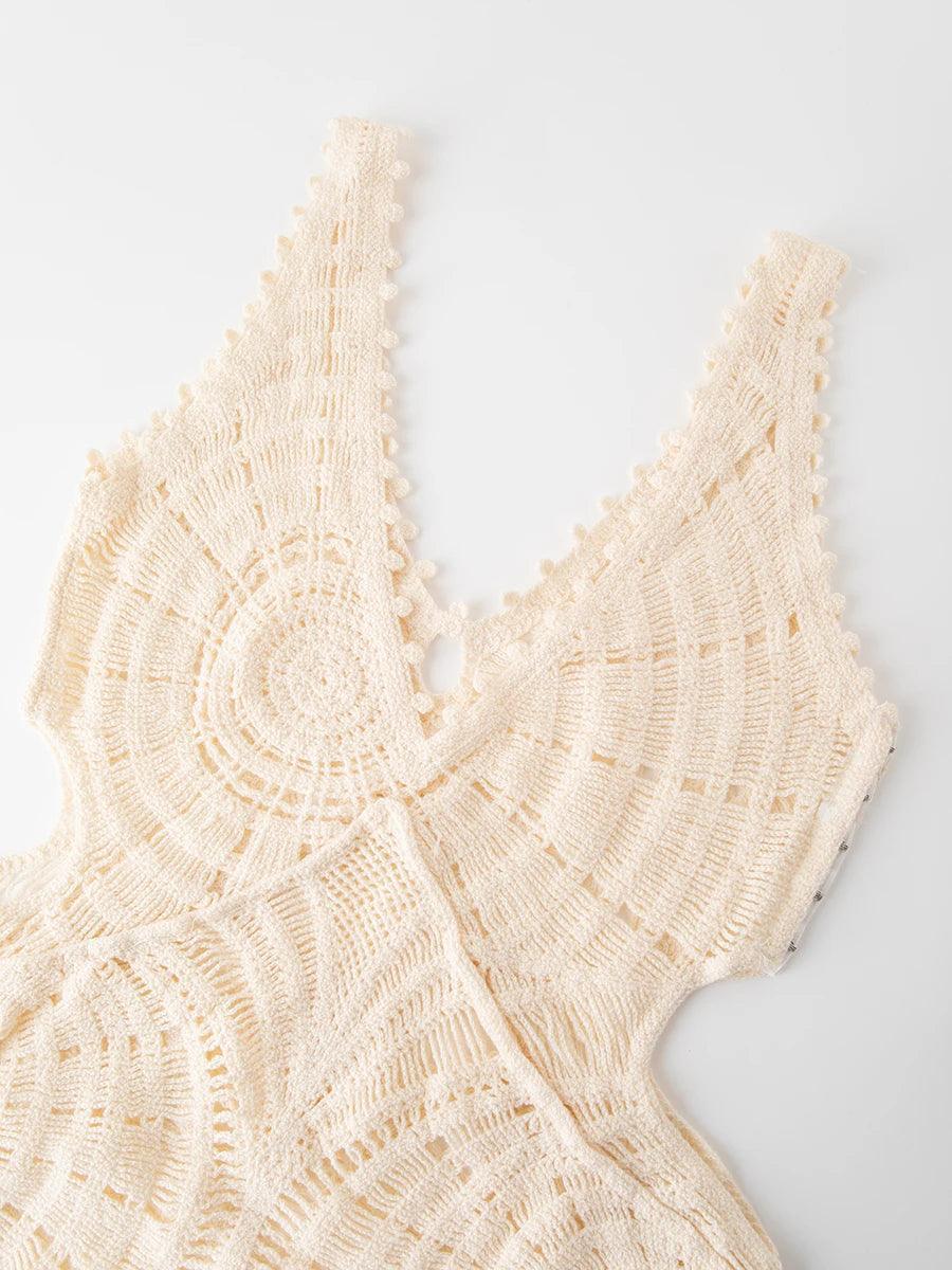 Calypso™ – Robe D'Été Longue Femme Élégante en Crochet Légère et Chic-4