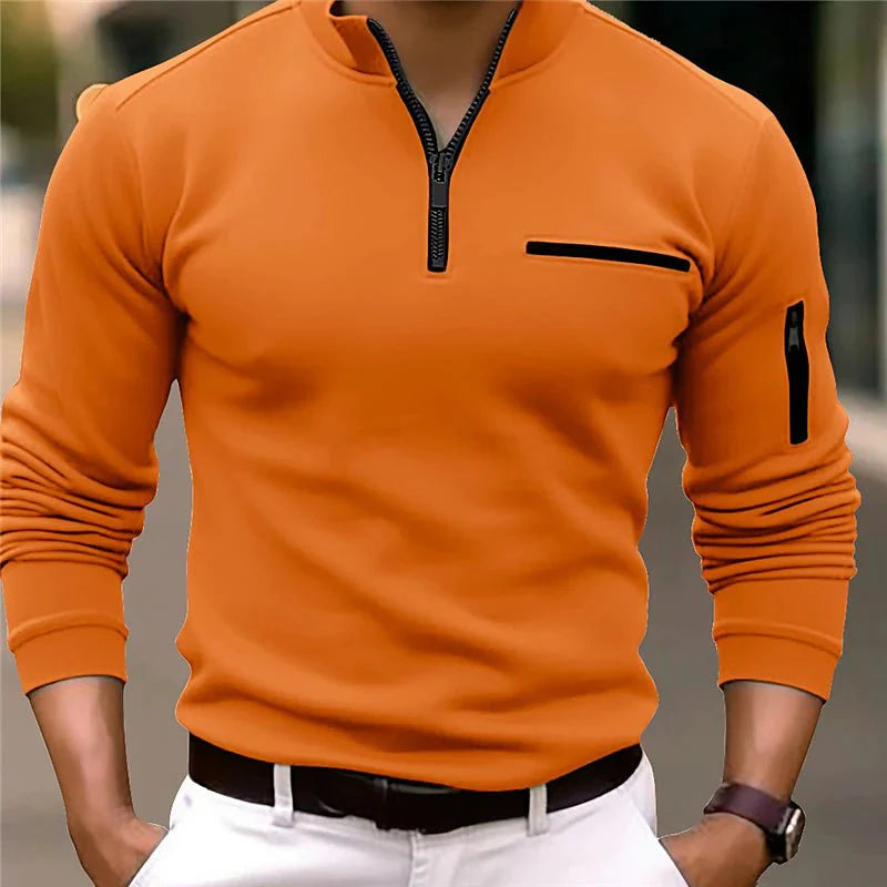 Polo Homme Rayé Élégant Slim Fit