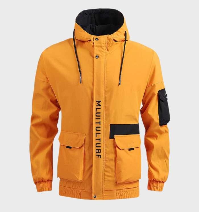 Veste Hiver Homme Capuche et Poches Réversibles