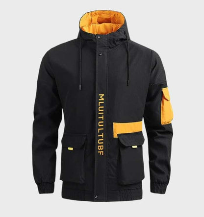 Veste Hiver Homme Capuche et Poches Réversibles