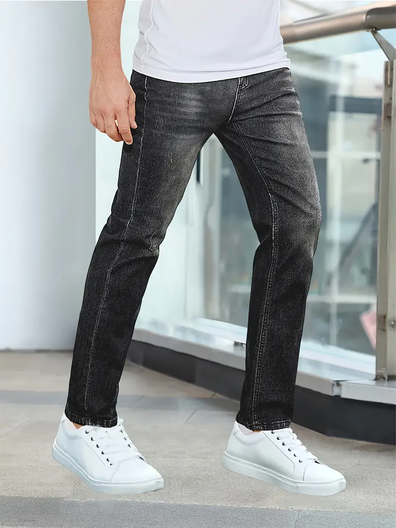 Jean Détente Homme Noir Comfortable