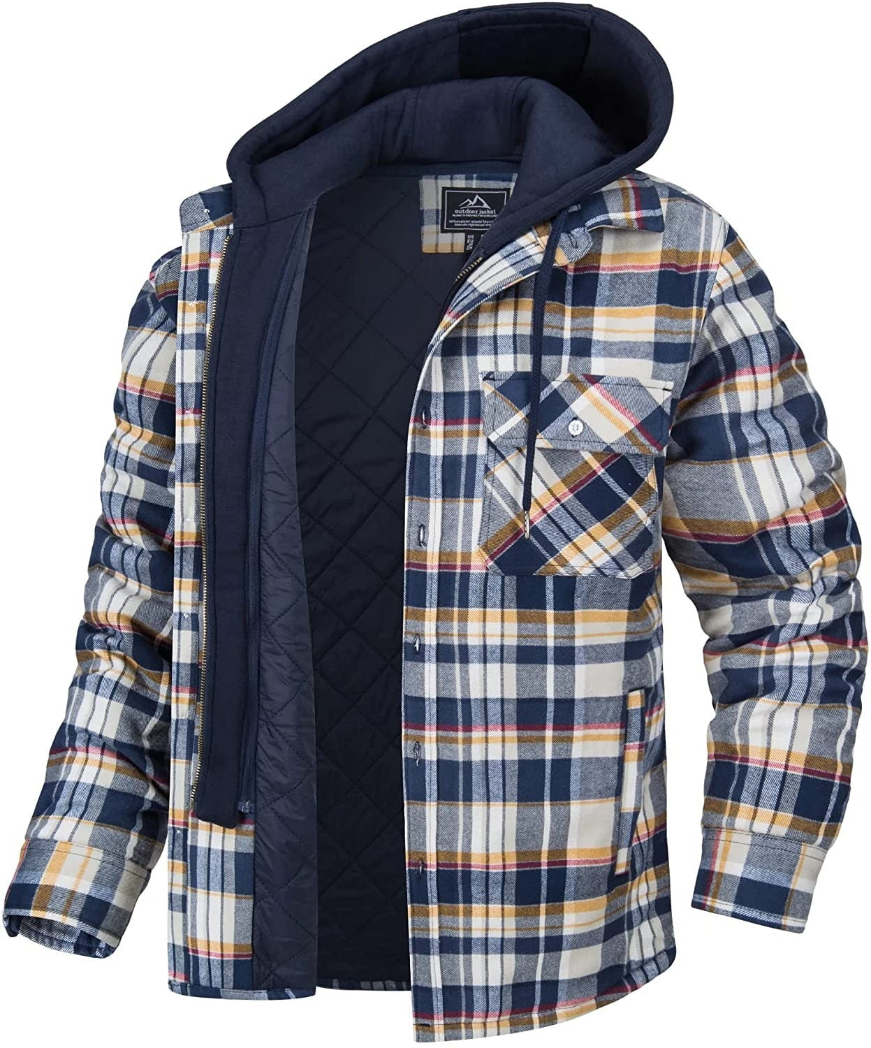 Veste Hiver Homme Quiltée Chaude avec Capuche - PanierRoyale