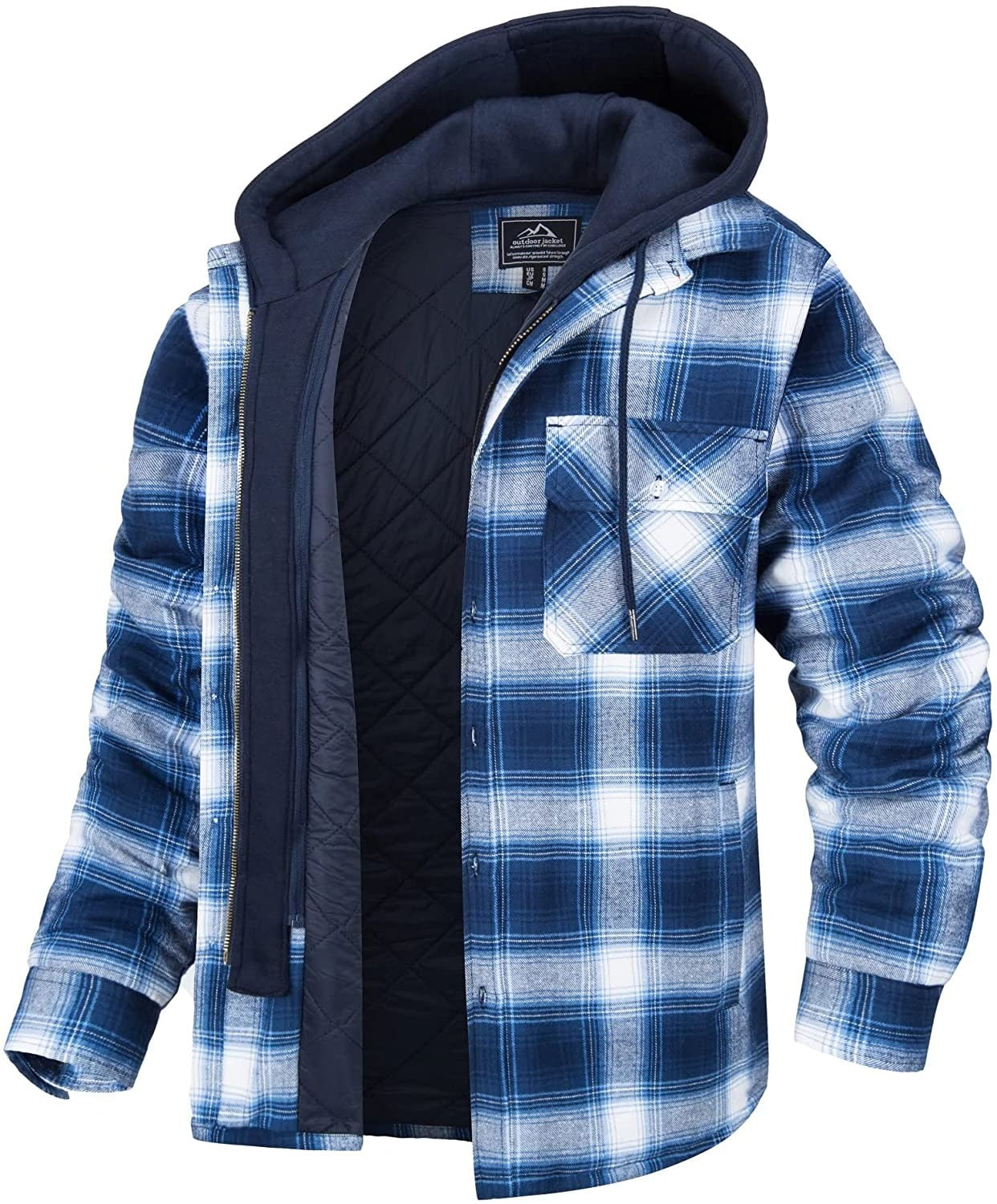 Veste Hiver Homme Quiltée Chaude avec Capuche