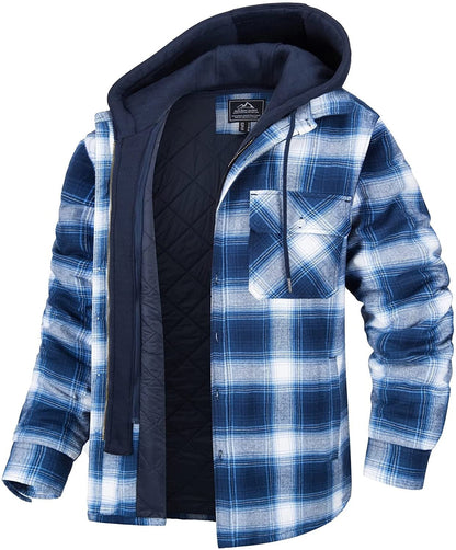 Veste Hiver Homme Quiltée Chaude avec Capuche