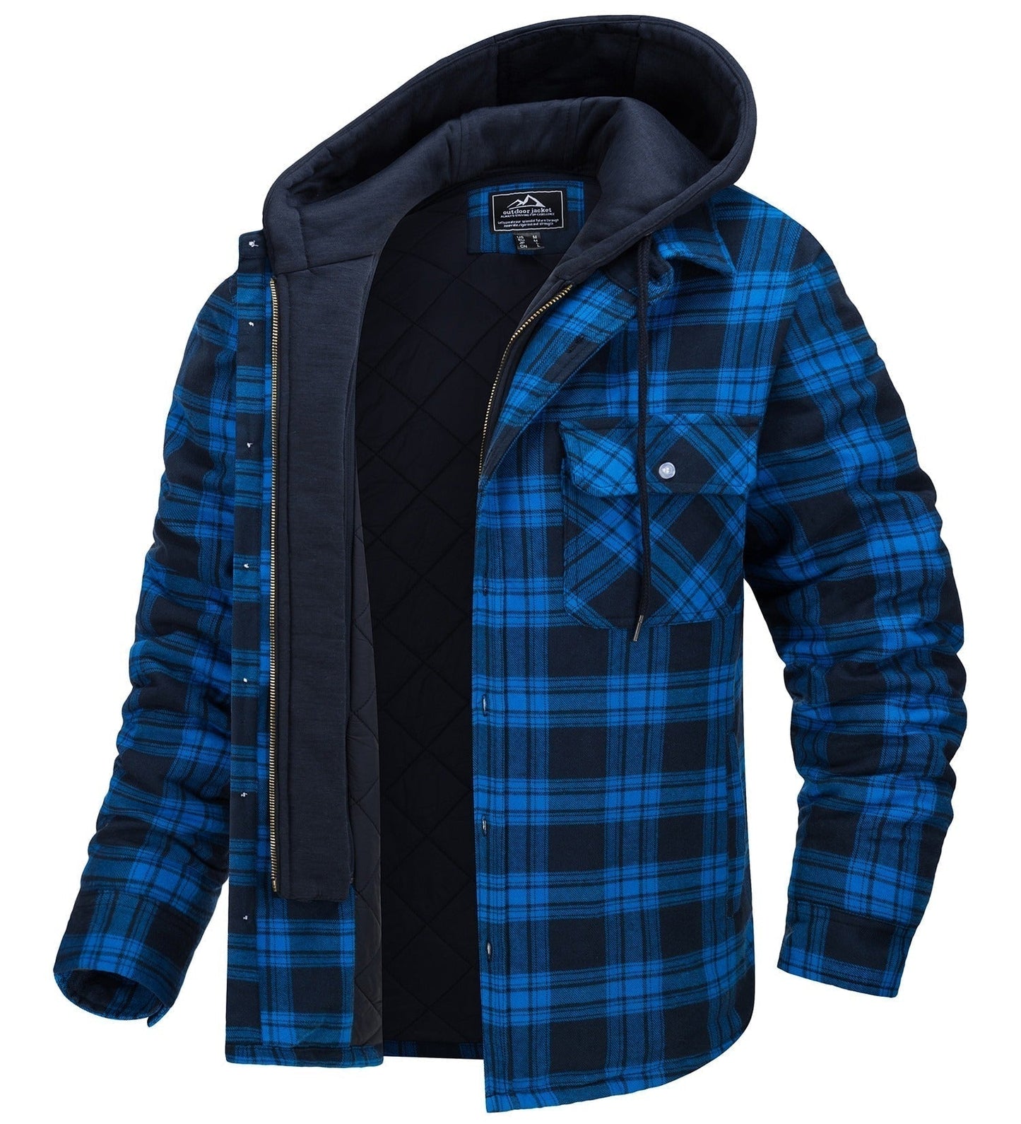 Veste Hiver Homme Quiltée Chaude avec Capuche