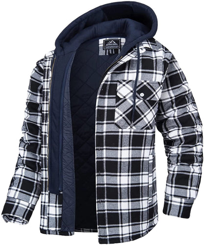 Veste Hiver Homme Quiltée Chaude avec Capuche