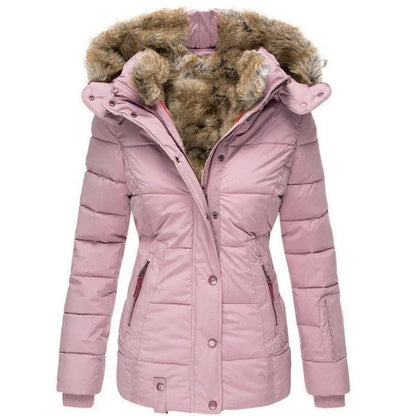 Veste Hiver Femme Longue à Col Fourré