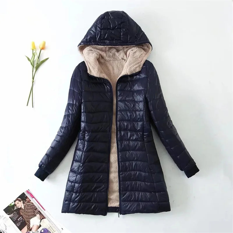 Doudoune Femme Hiver Élégante avec Capuche - PanierRoyale