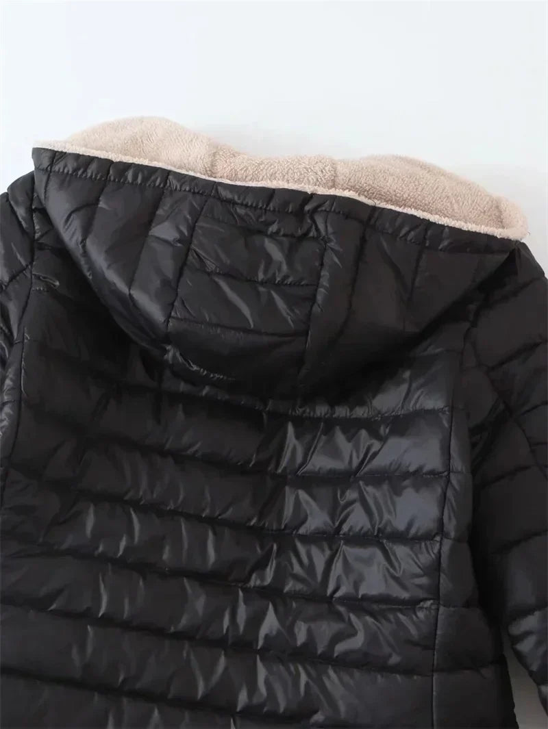 Veste Doudoune Ample Pour Femme Avec Capuche | Décontractée