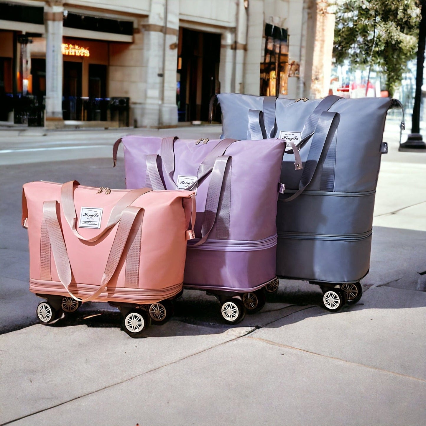 Valises Légers Pliantes avec Roulettes Colorées - PanierRoyale